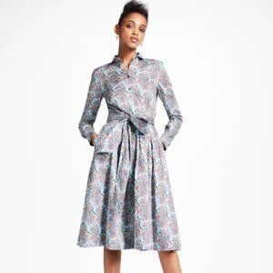 Brooks Brothers Floral Long Sleeve Shirt Dress
